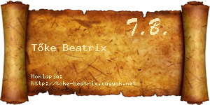 Tőke Beatrix névjegykártya