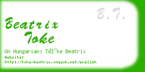 beatrix toke business card